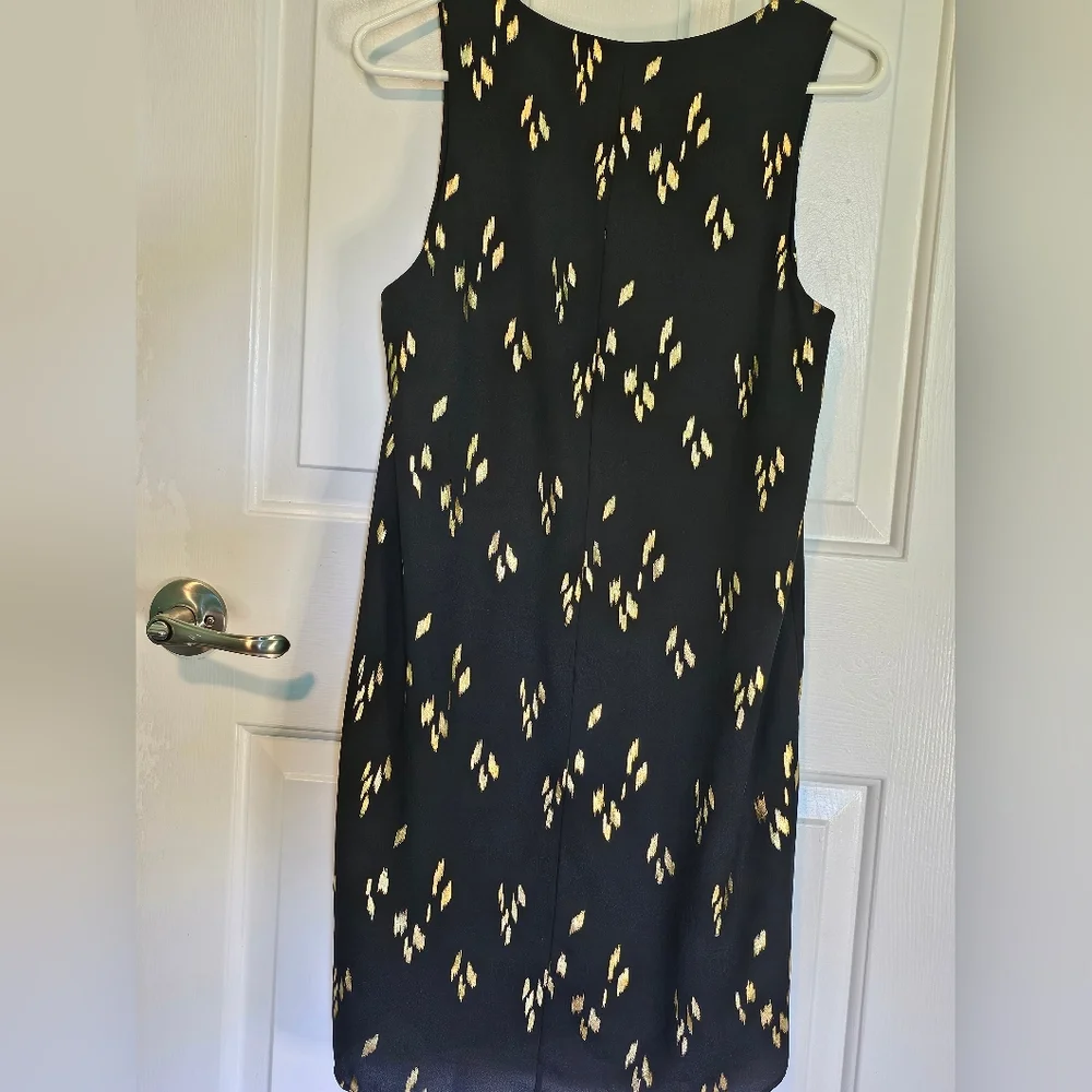 Everly Black Sleeveless Dress w/ Gold Accents Women's Sz S